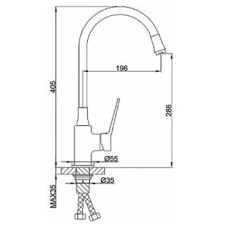 Смеситель для кухни Frap F4462 черный
